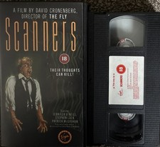 Scanners VHS Virgin Video Horror David Cronenberg Small Box (untested)