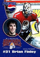 2003-04 Milwaukee Admirals Pepsi #5 Brian Finley