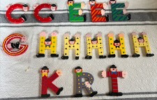 Sevi Hand Painted Alphabet Letters Wood Multicolor   You Pick Four .  14 In All