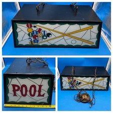 Vintage Classic Glass Billiards Pool Table Ceiling Mount Included  Bar Light 24”