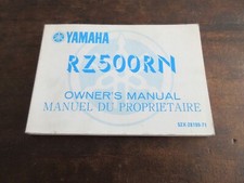 Yamaha RZ500RN 1984 Owner's Manual Drivers Manual Manuel du Proprietaire