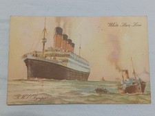 Vintage Postcard RMS Olympic White Star Line
