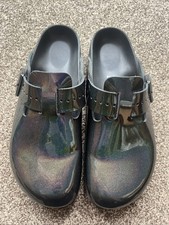 Birkenstock x Rick Owens Boston Sandals 8 42 Iridescent Black