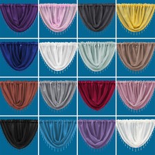 Plain beaded voile - beaded, swags