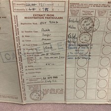 SINGER CHAMOIS 1966 MAROON CLASSIC VINTAGE RF60 LOGBOOK MEMORABILIA