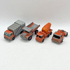 Matchbox Lesney x4 Foden Cementmixer Mack Dumptruck Refuse Truck Bedford Tractor