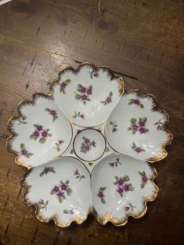 Limoges vintage oyster - vintage, plate