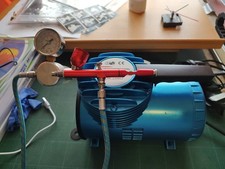 Air Brush And Compressor Ready To Start Airbrush Tattooing Including Black Ink