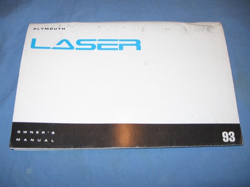 1993 plymouth laser owner - 93, owner's