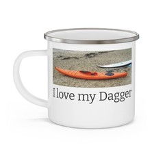 "I love my Dagger" Kayak Enamel Camping Mug