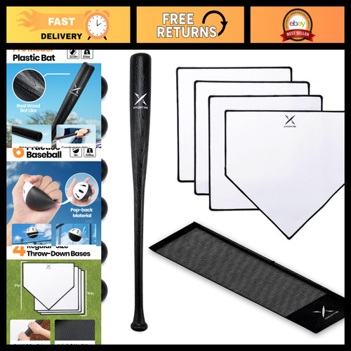 Baseball bat set - with, plastic