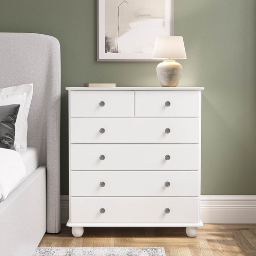 White drawer chest of - white, 6