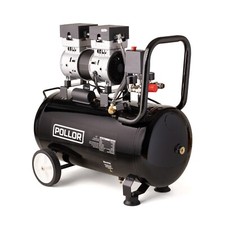 POLLOR Air Compressor 50L Silent Low Noise 5.2 CFM Oil Free 50 Litre 115psi