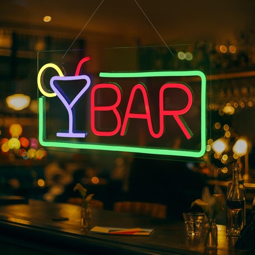 Fitnate neon bar sign - fitnate,