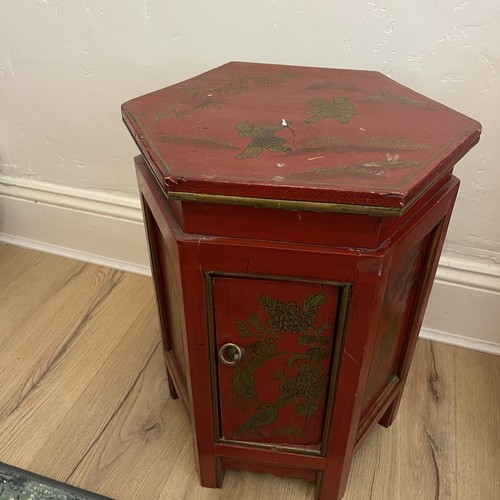 Antique red lacquered chinese - antique,