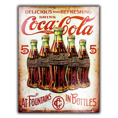 Vintage coca cola metal - coca,