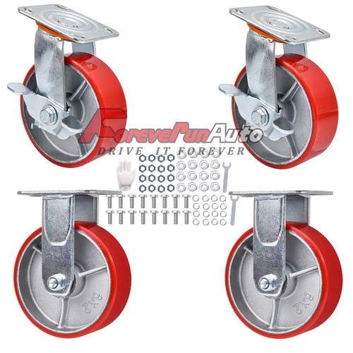 Pack 8 caster wheels - pack, 6"