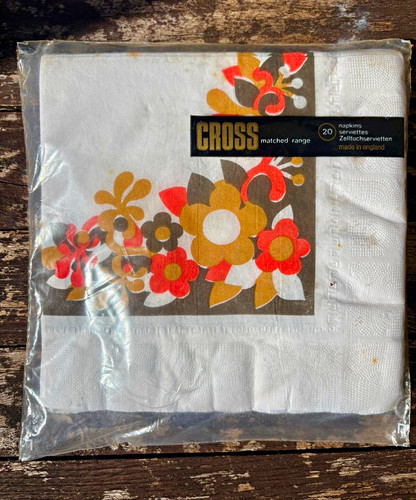 Vintage cross paper napkins - vintage,