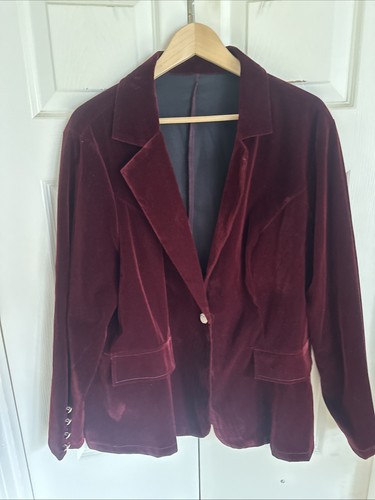 Ladies burgundy red - red, velvet