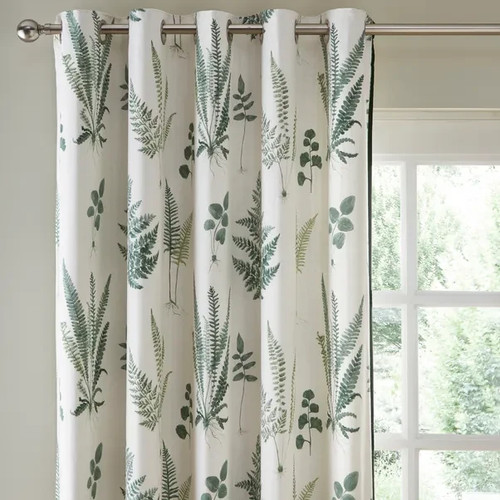 Dunelm fern eyelet lined - fern,
