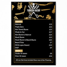 Barber Shop Price Salon List