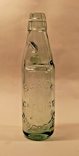 Antique codd neck glass bottle - neck,