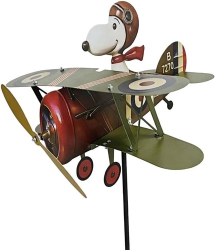 Cartoon pilot flying biplane - cartoon,