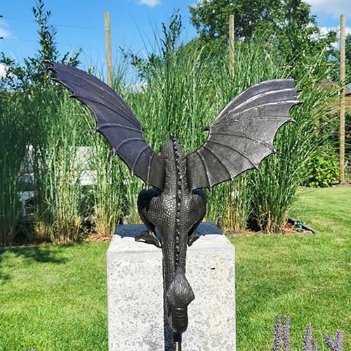 Garden dragon statue fountain - statue,