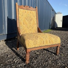 Victorian Low Seat Oak Lounge