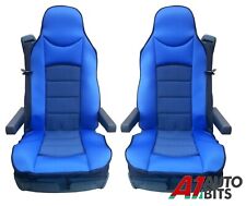 Blue Premium Padded Seat Covers Set Of 2 Cushion For Scania 4 G P R Series New