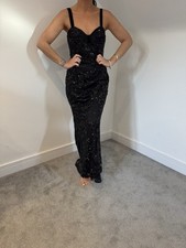 LIPSY DRESS SIZE 16 PREMIUM VIP SEQUIN MESH EMEBELLISHED MAXI BRAND NEW WITH TAG