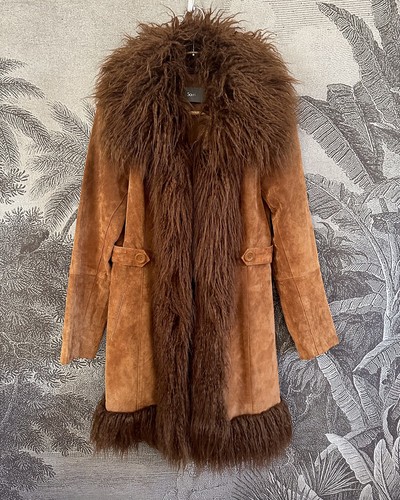 Vintage afghan coat real - vintage,