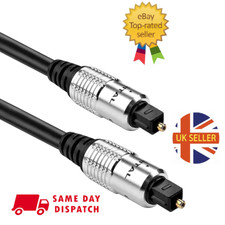 Pure TOSLink Optical Digital Audio Cable Extra Thick 6mm Lead Soundbar to TV UK