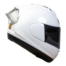LARGE 59-60 DIAMOND PLAIN WHITE ARAI RX7-V EVO #BSB #WSBK MOTORCYCLECRASH HELMET