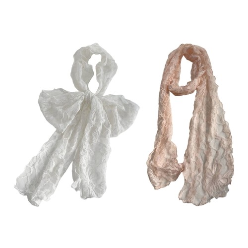 Elegant silk scarf lace - scarf,