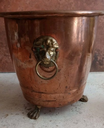 Antique english copper - copper, planter