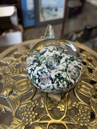 Vintage glass paperweight dome - vintage,