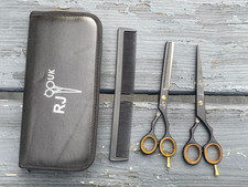Professional Hair Cutting Scissors and Comb Set with Pouch for Salon Hairdresser