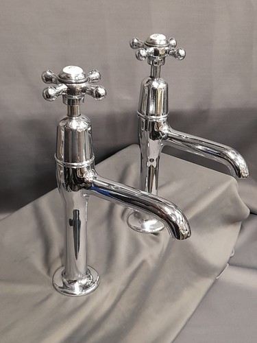Chrome pillar taps - pillar, ideal