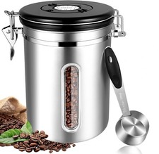 1800ML Airtight Coffee Canister Coffe Bean Vacuum Storage Jar Coffee Container