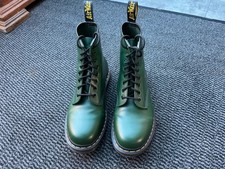Dr. Martens Docs DM’s 1460 Green Smooth Leather 8 Eyelet Boots UK 8 EU 42