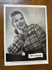 Vintage 1940s Judy Garland Magazine Portrait