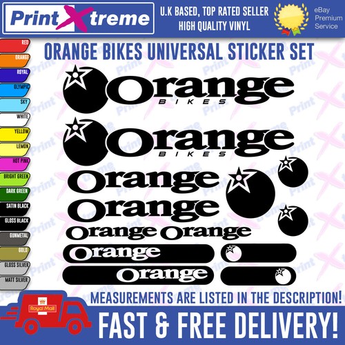 Orange bikes decal - bikes,
