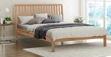Curved real oak bed,Solid,strong,wood bed frame.Bedstead,4ft6 double,5ft King