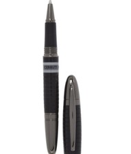 **** BNIB CERRUTI 1881 BLACK NOTCHED BALLPOINT PEN  RRP £55 **** IN BOX