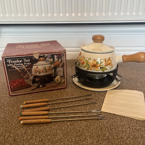 Vintage retro fondue set - set, with