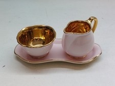 Crown Devon Jug / Creamer and Sugar Bowl on Tray Vintage