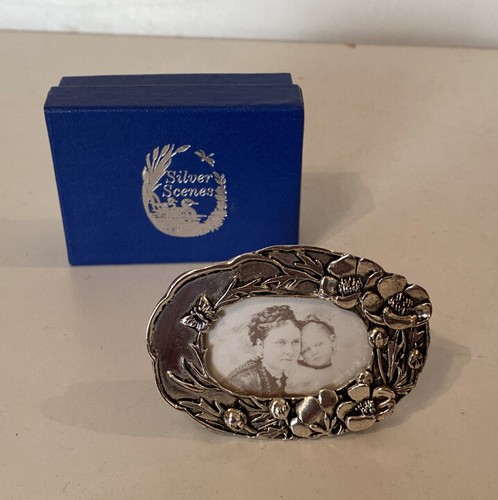 Silver scenes mini photo frame - silver,