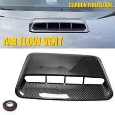 Car Auto Air Flow Intake Vent Hood Scoop Bonnet Cover Glossy Carbon Fiber Look