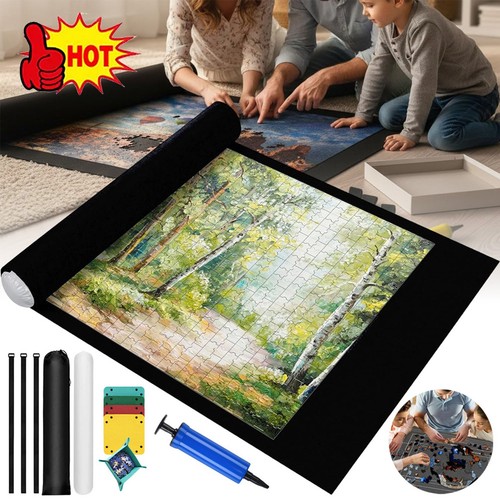 Jigsaw puzzle mat - up,